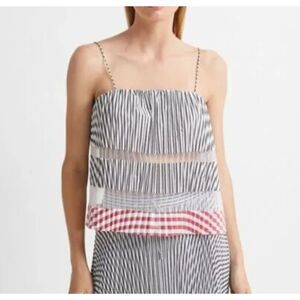 Club Monaco Sunburst Baby Doll Sheer Tank Chemise Size XS